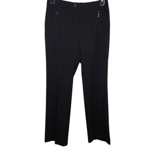 Laura Petites Black Straight Leg Women's Pants Size 4